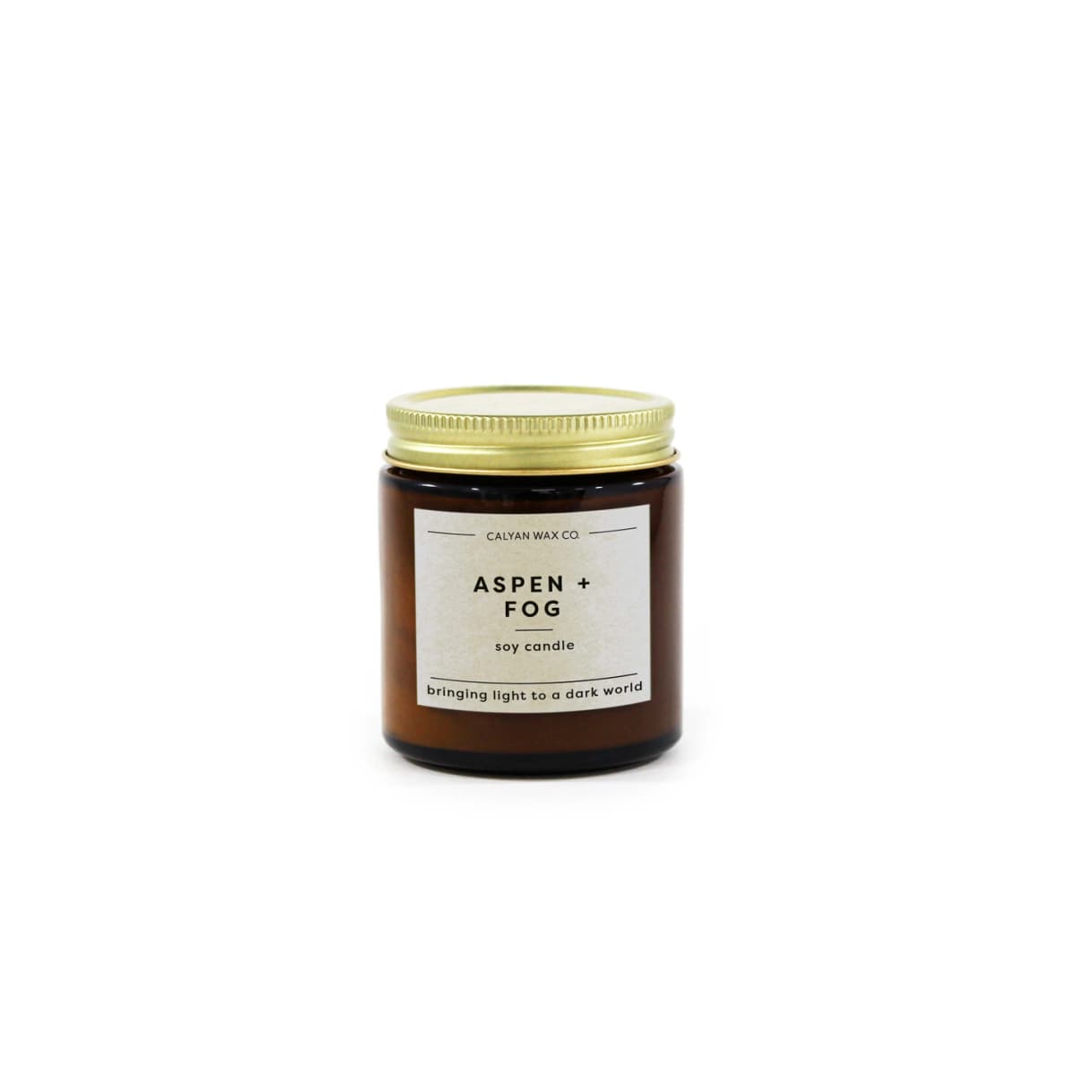 Aspen + Fog Mini Amber Jar Soy Candle