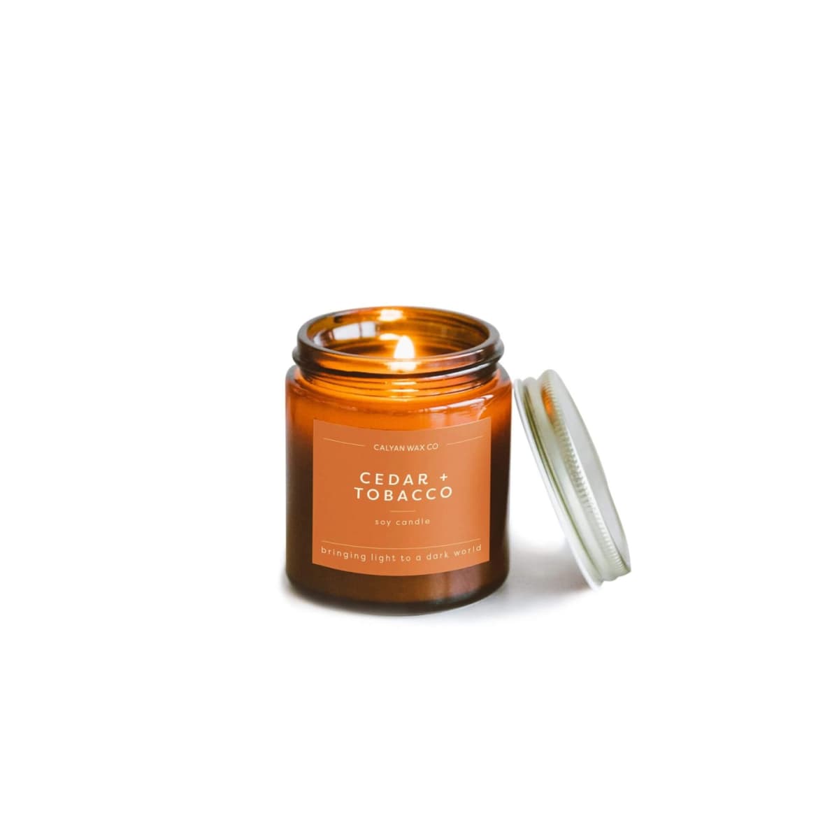 Cedar + Tobacco Mini Amber Jar