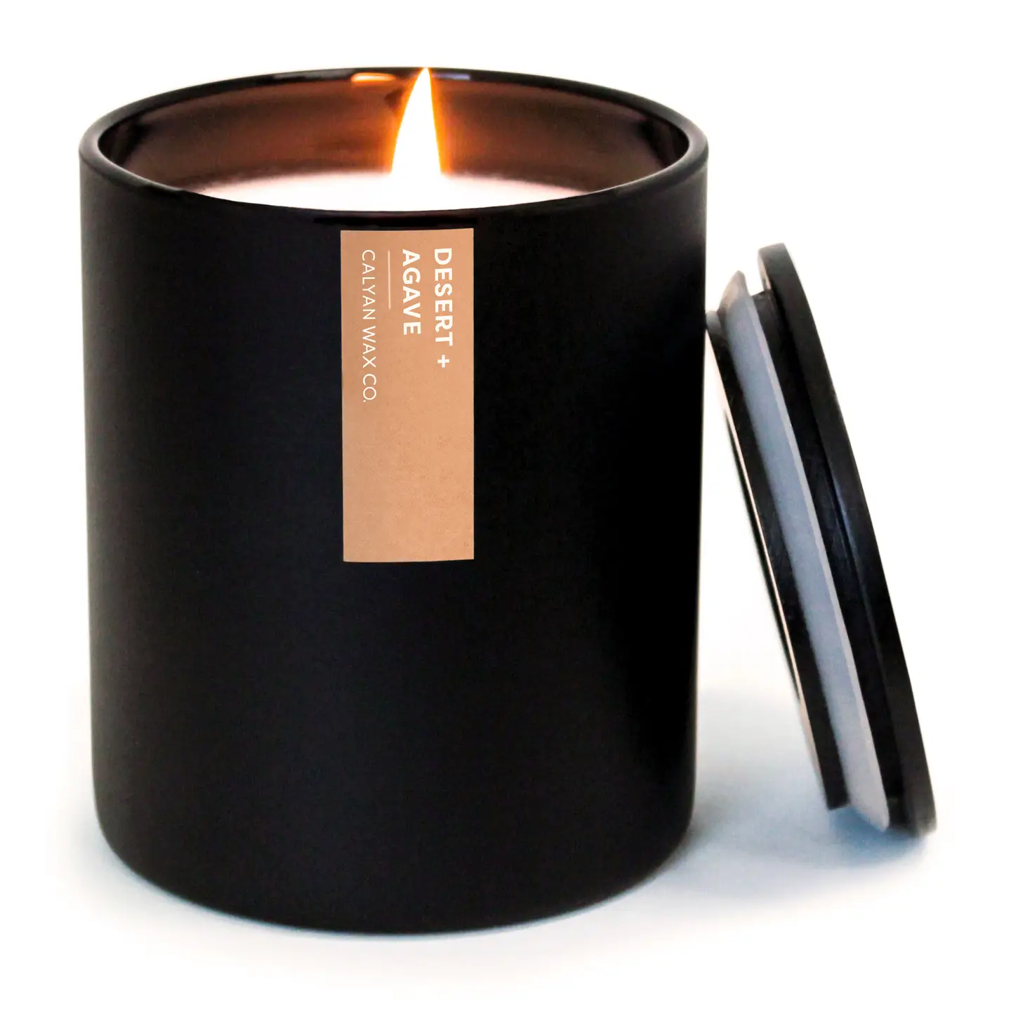 Desert + Agave Matte Black Tumbler Soy Candle