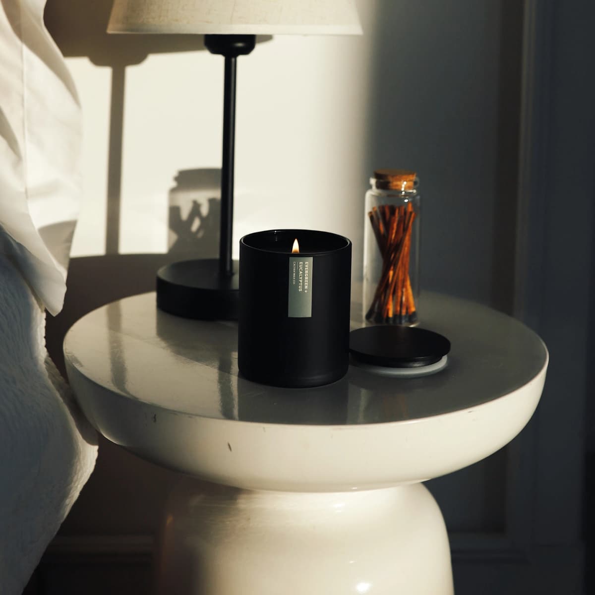 Evergreen + Eucalyptus Matte Black Tumbler Soy Candle