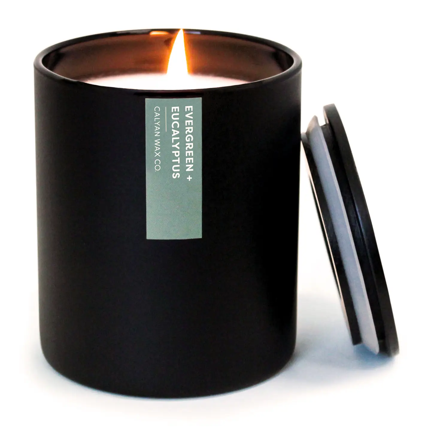 Evergreen + Eucalyptus Matte Black Tumbler Soy Candle