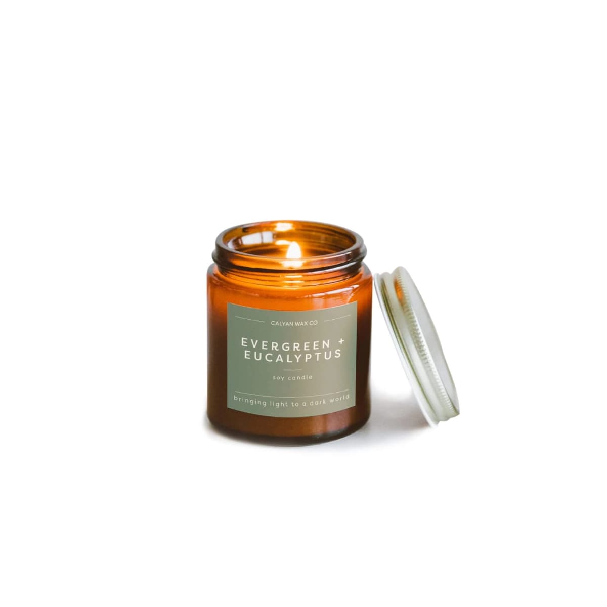 Evergreen + Eucalyptus Mini Amber Jar