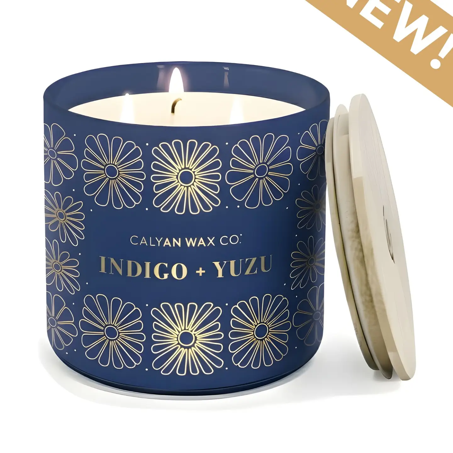 Indigo + Yuzu 3-Wick Glass Tumbler Soy Candle