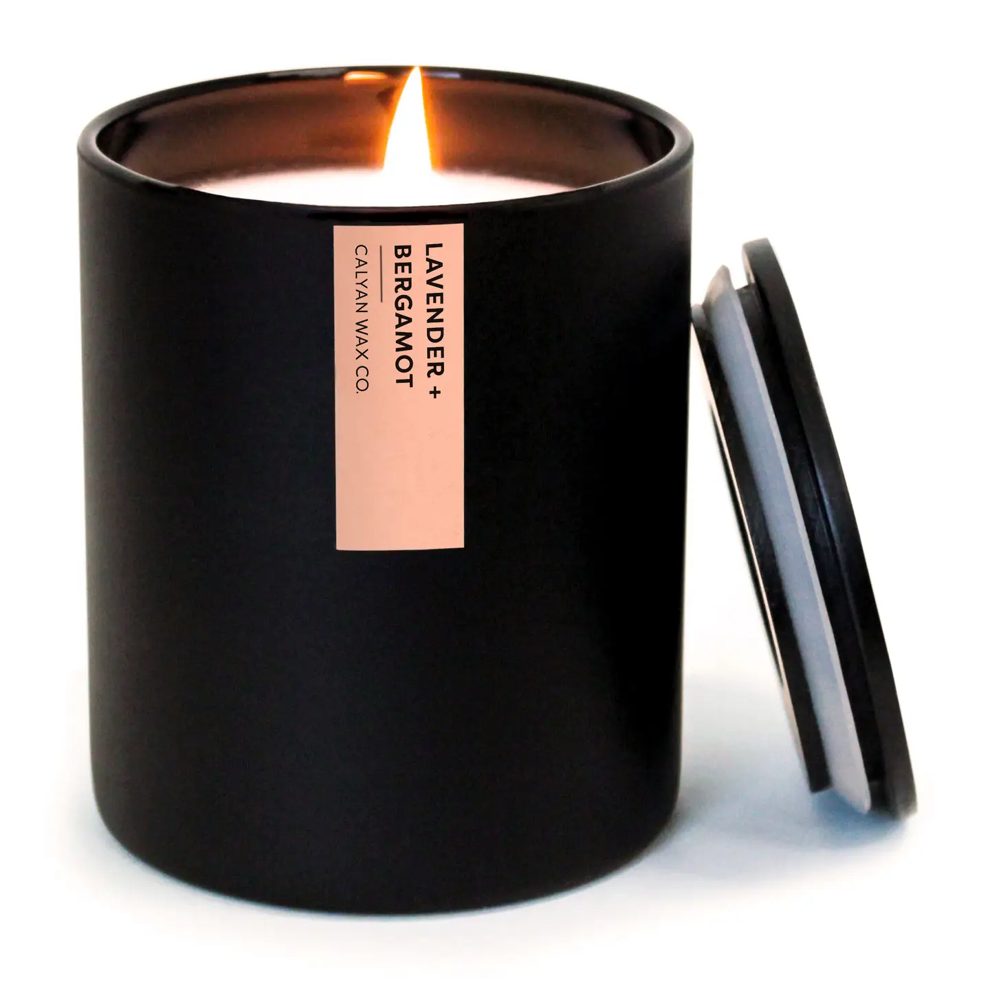 Lavender + Bergamot Matte Black Tumbler Soy Candle