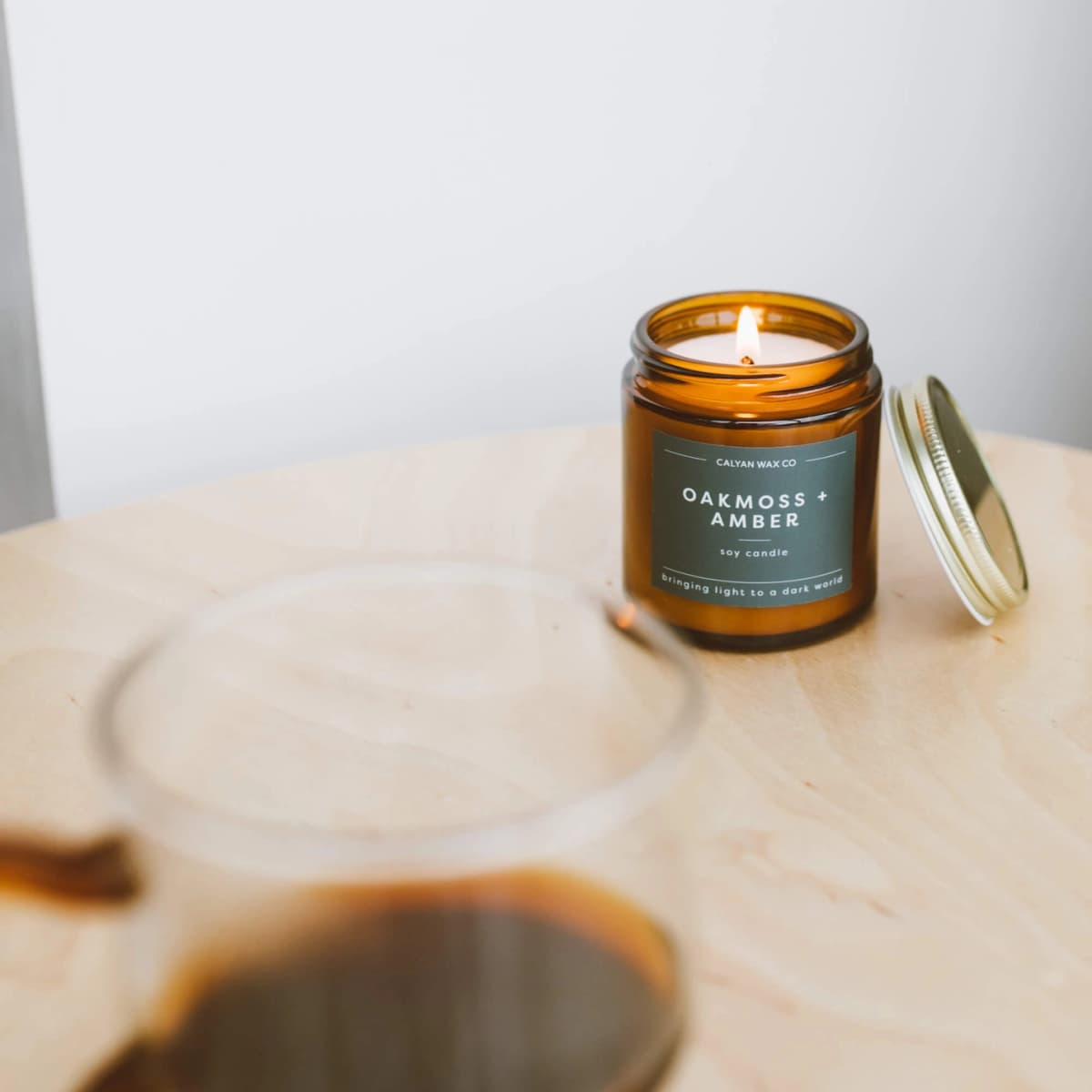 Oakmoss + Amber Amber Jar Soy Candle