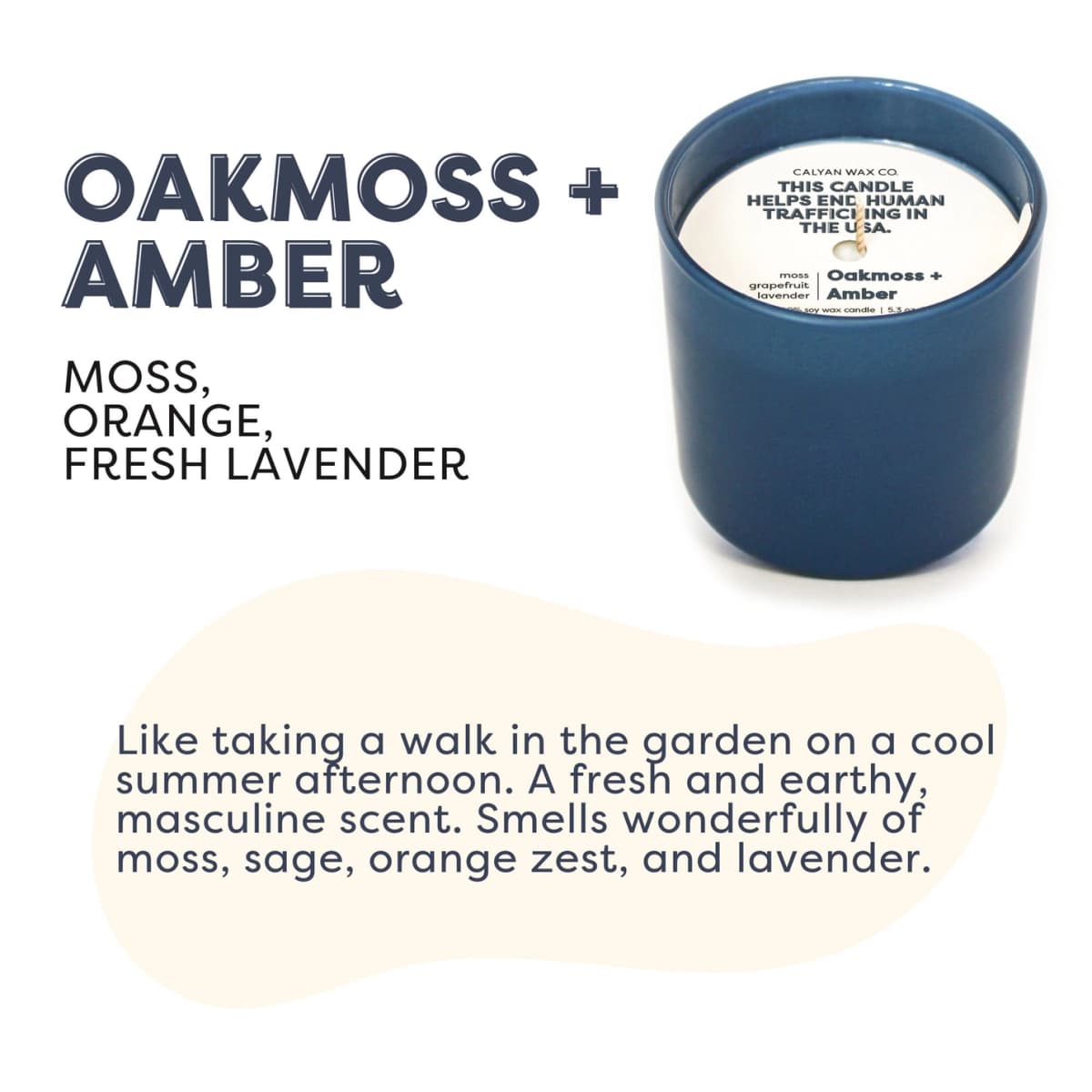 Oakmoss + Amber Dignity Series Soy Candle