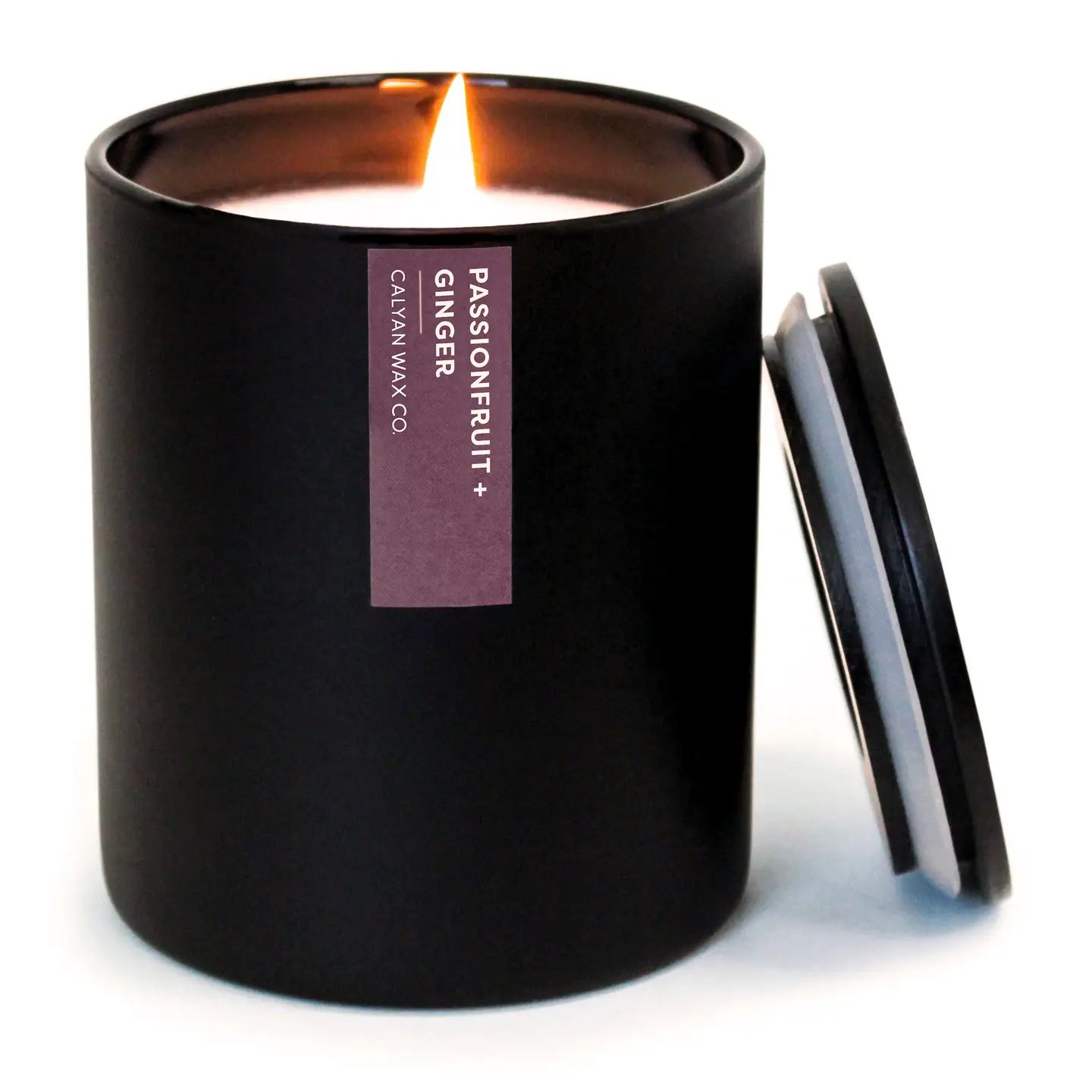 Passionfruit + Ginger Matte Black Tumbler Soy Candle
