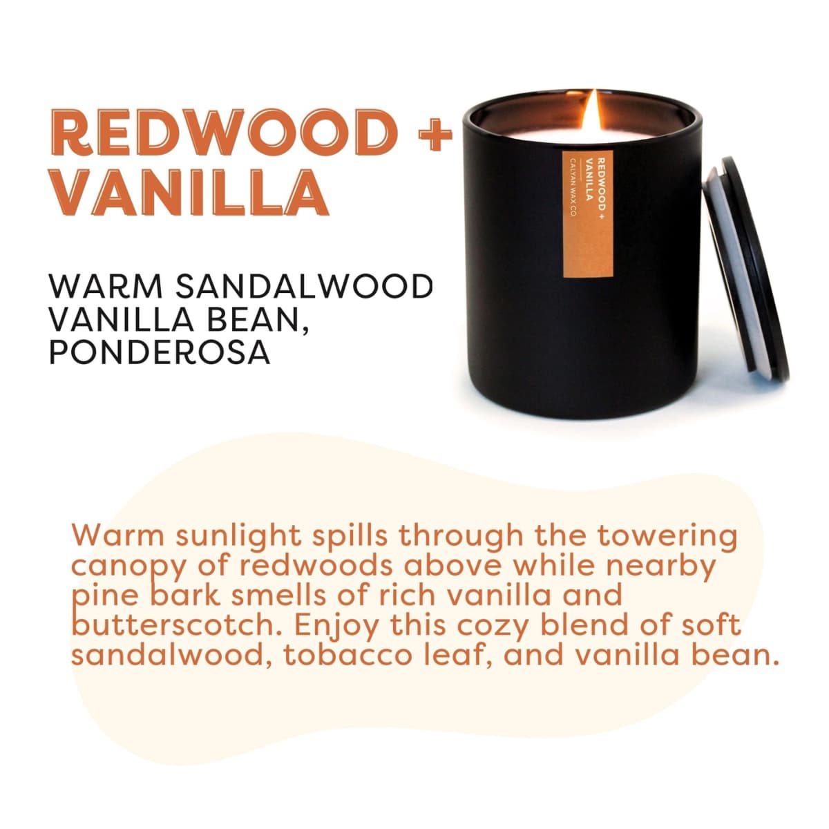 Redwood + Vanilla Matte Black Tumbler Soy Candle