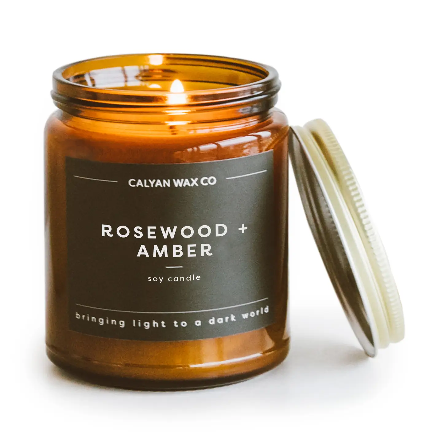 Rosewood + Amber Amber Jar