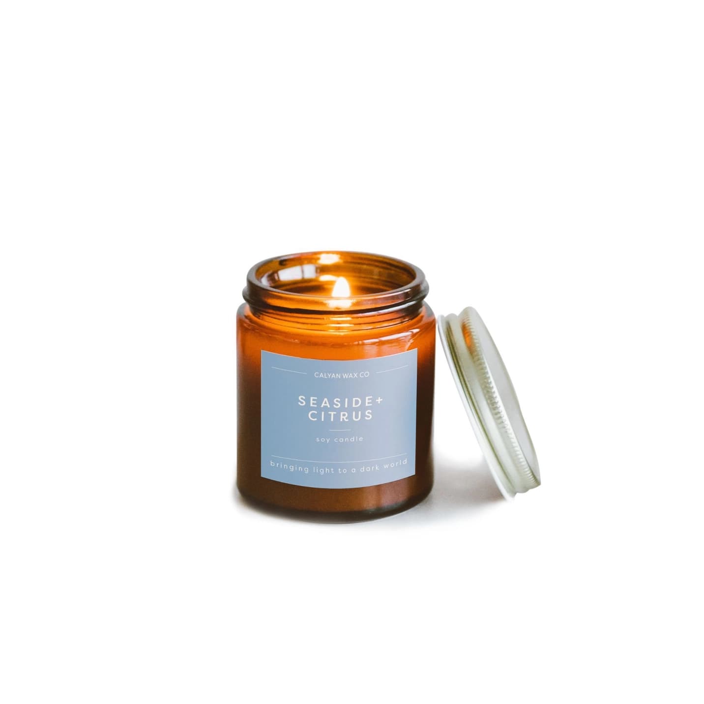Seaside + Citrus Mini Amber Jar Soy Candle