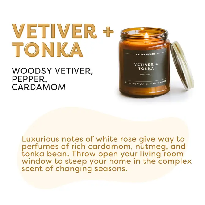 Vetiver + Tonka Amber Jar