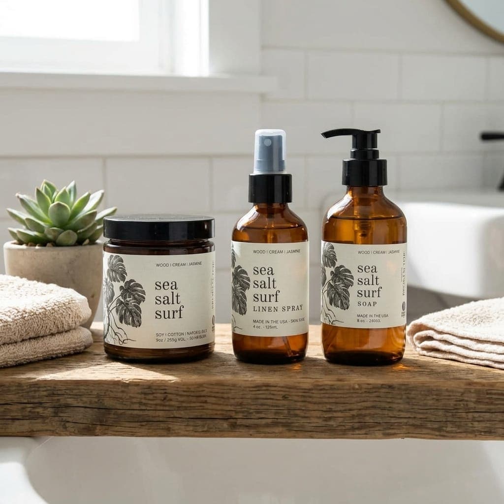 Sea Salt Surf Bathroom Set with Spray