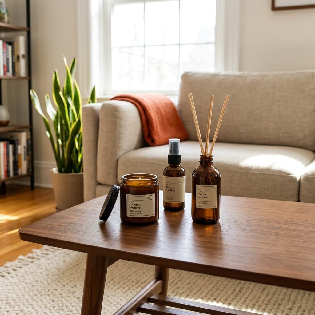 Coconut and Vetiver Living Room Set