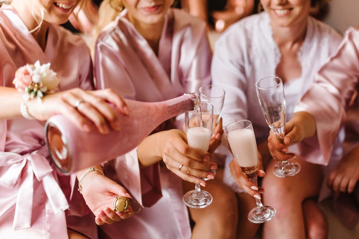 Bridesmaids Laughing